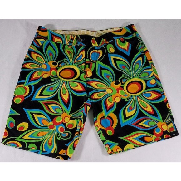 Loudmouth Other - Loudmouth Men's Heritage Shorts Shagadelic Black Whole Pattern Size 36 Golf Wear